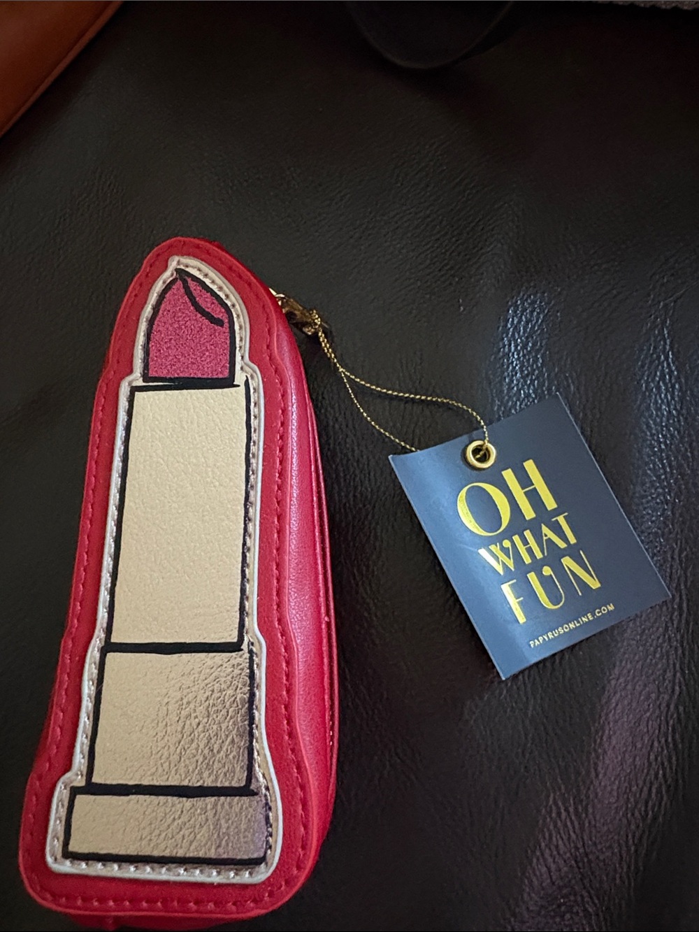 Red Lipstick-Shaped Women's Change Purse